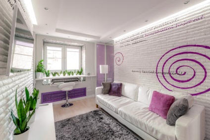 imagini Liliac camera de interior în nuanțe de design, culoare in camera, designul și combinația cu pereți gri (living) imagini Liliac camera de interior în nuanțe de design, culoare în cameră, designul și combinația cu pereți gri