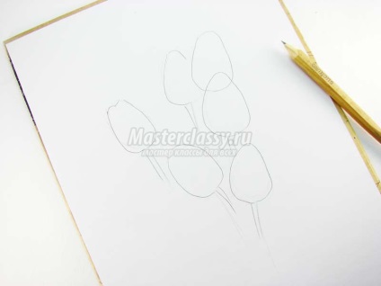 lalele acuarel (lalele etape watercolor) lalele acuarelă