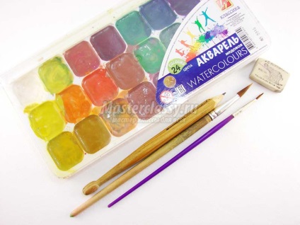 lalele acuarel (lalele etape watercolor) lalele acuarelă