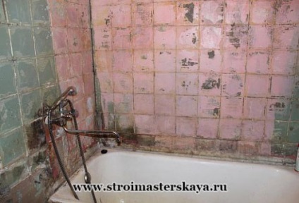 De stabilire gresie în baie cu mâinile lor - stroymasterskaya (macerat gresie înainte) De stabilire gresie în baie cu mâinile lor - stroymasterskaya