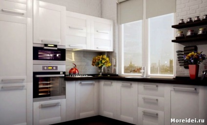 Design modern bucătărie mică (proiectare) Designul modern al o mică bucătărie
