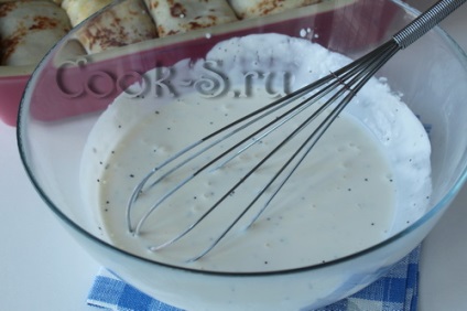 Clătite cu brânză de vaci la cuptor cu smantana - un pas cu pas reteta cu fotografii, deserturi (brânză) Clătite cu brânză de vaci la cuptor cu smantana - un pas cu pas reteta cu fotografii, deserturi
