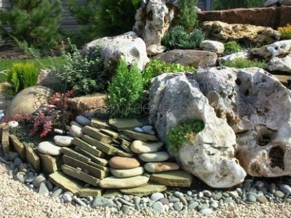 Fotografii de design peisagistic - soiurile rockeries la cabana lor de vară (proiectare) Fotografii de design peisagistic - soiurile rockeries la cabana lor de vară