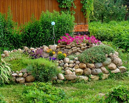 Fotografii de design peisagistic - soiurile rockeries la cabana lor de vară (proiectare) Fotografii de design peisagistic - soiurile rockeries la cabana lor de vară