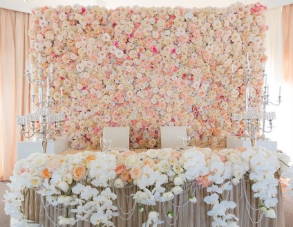 президиум украса за сватба със собствените си ръце, цветя или панделки