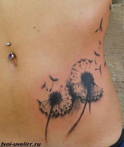 Tatuaj Păpădie (păpădia tatuaj cu păsări) tatuaj păpădie