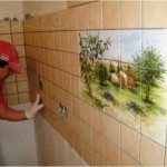 De stabilire gresie în șorț de bucătărie, pereți, podea (stabilire) Găini blocurileafișate șorț de bucătărie, pereți, pardoseli