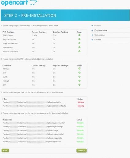 Instalarea OpenCart hosting - instrucțiuni, bitte (hosting) Instalarea OpenCart hosting - instrucțiuni, bitte