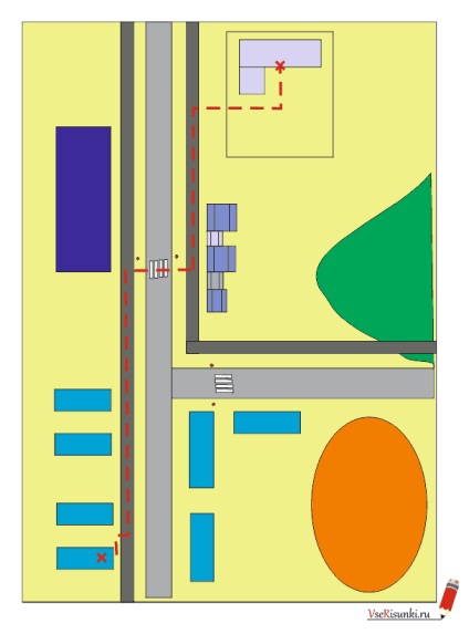 Cum de a desena un traseu școală-casă