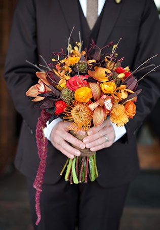 Есен сватбен букет 60 примери