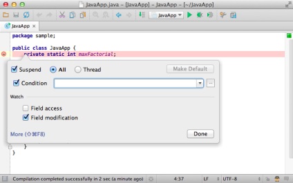 Debugger IntelliJ idee, java