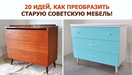 mobilier sovietic înainte și după modificarea