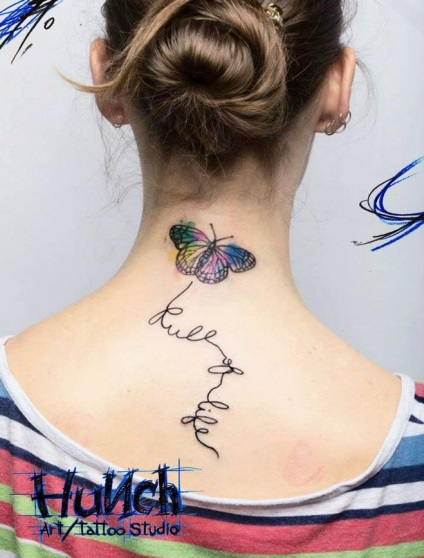 Ce tatuaj - Butterfly - pe glezna sau talie (glezna) Ce tatuaj - Butterfly - pe glezna sau inferioara a spatelui