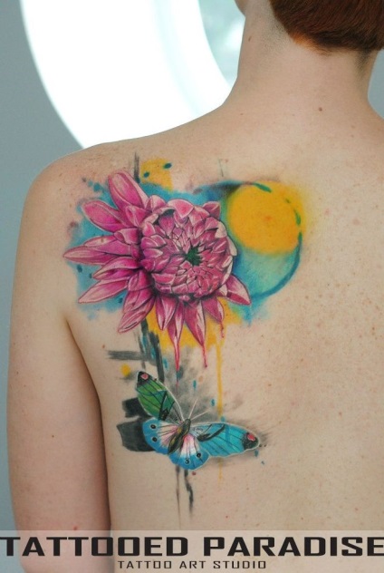 Ce tatuaj - Butterfly - pe glezna sau partea inferioara a spatelui (talie) Ce tatuaj - Butterfly - pe glezna sau inferioara a spatelui