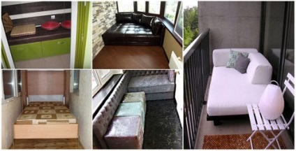 Canapea pe balcon cu mâinile (mâini) Canapea pe balcon cu mâinile sale