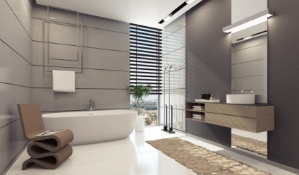 Design de baie în fotografii stil hi-tech, idei și interior (foto) Design de baie în stil hi-tech fotografii, idei și interioare
