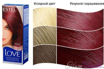 Estel Lav - o paletă de culori (culori) Estel Lav - paleta de culori