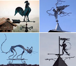 Weathervane pe acoperiș