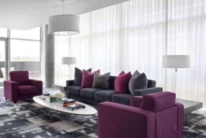 Condiții de viață în culori violet - fotografii și sfaturi pentru interior (lila) Condiții de viață în culori violet - fotografii și sfaturi cu privire la interior