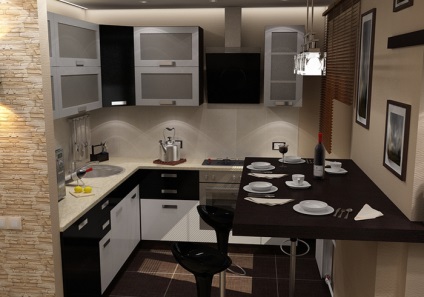 Idei de design pentru o bucătărie mică (38 poze) - modul de a crea lor ghid de propriile mâini, fotografii, și (lor) Idei de design pentru o bucătărie mică (38 poze) - modul de a crea lor ghid de propriile mâini, fotografii, și
