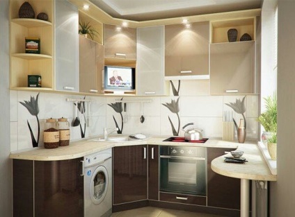 Idei de design pentru o bucătărie mică (38 poze) - modul de a crea lor ghid de propriile mâini, fotografii, și (proiectare) Idei de design pentru o bucătărie mică (38 poze) - modul de a crea lor ghid de propriile mâini, fotografii, și