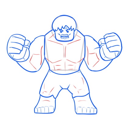 Cum de a desena Lego Hulk (Hulk Lego Super Heroes) Cum de a desena Lego Hulk
