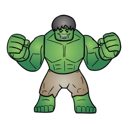 Cum de a desena Lego Hulk (Hulk Lego Super Heroes desen) Cum de a desena Lego Hulk