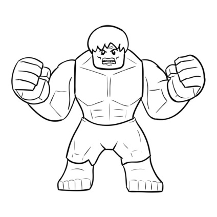 Cum de a desena Hulk Lego (Lego) Cum de a desena Lego Hulk