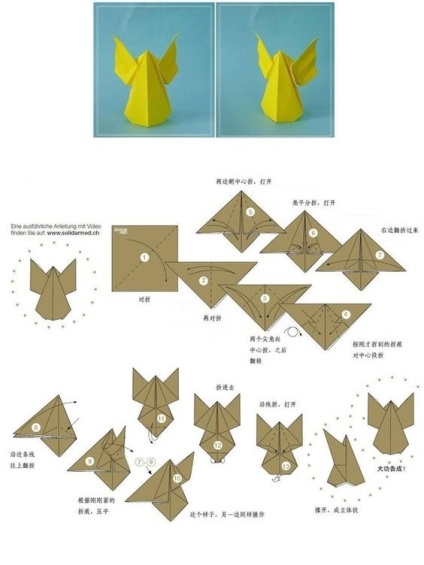 Cum de a face înger origami (cum se face) Cum de a face înger origami
