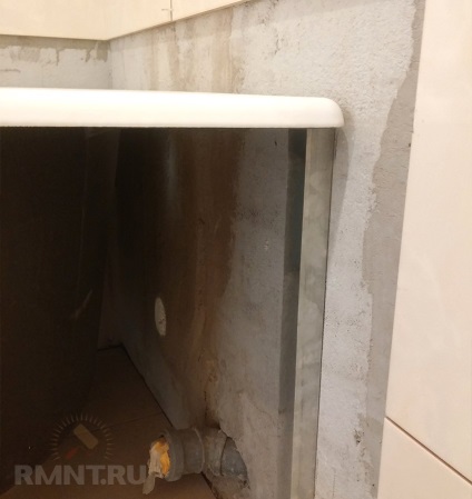 Cum de a face ecrane de baie din gresie (do) Cum se face ecranul sub țigle de baie