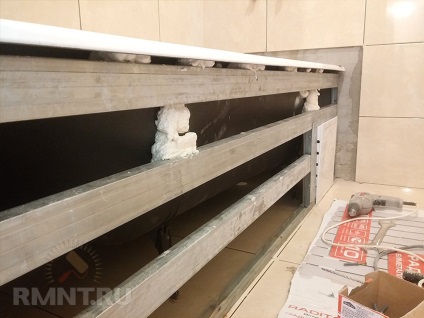 Cum se face ecranul sub țigle de baie (ecran) Cum se face ecranul sub țigle de baie