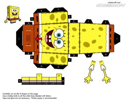 Cum sa faci un burete bob (burete) Cum sa faci burete bob