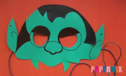 Cum de a face masca de Halloween vampir hârtie (masca vampir de hârtie cu mâinile de Halloween) Cum de a face vampir masca de Halloween hârtie