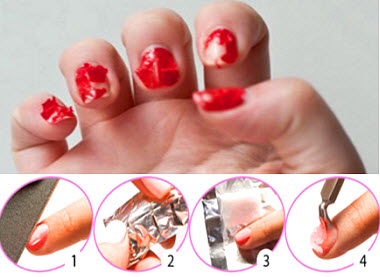 Cum de a elimina unghiile shellac la domiciliu (cu sau fără folie) (un cui) Cum de a elimina unghiile shellac la domiciliu (cu sau fara folie)