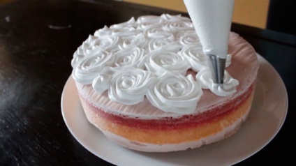 Strawberry și piersic gheață crema de tort reteta pas cu pas foto-video (blender piure de stat) Căpșuni și piersici de gheață crema de tort reteta pas cu pas foto-video