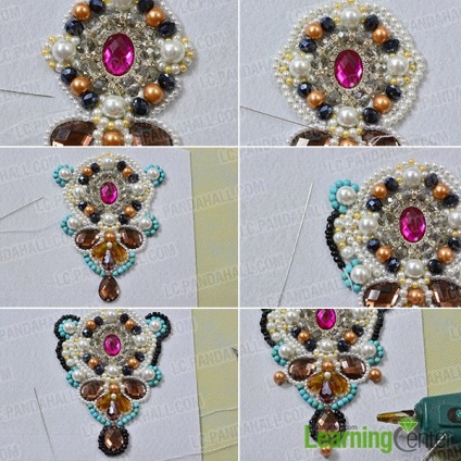 colier de perle și clasa șirag de mărgele de master și diagrama țese (colier de perle și șirag de mărgele) Colier de perle si margele atelier si scheme de tesut
