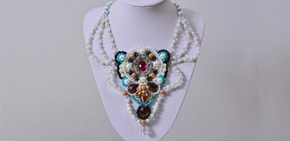Colier de perle și master-class șirag de mărgele și diagrama tese (perle) Colier de perle si margele atelier si scheme de tesut