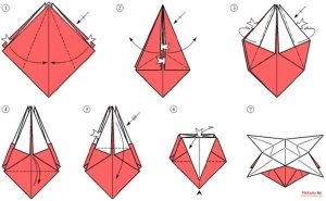 Cutie Origami cu mâinile lor (lor) Origami cutie cu mâinile