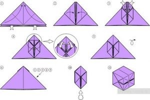 Cutie Origami cu mâinile lor (lor) Origami cutie cu mâinile
