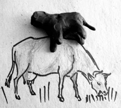 plastilină Vaca (vaca) Vaca din plastilină