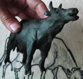 plastilină Vaca (vaca) Vaca din plastilină