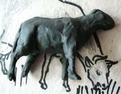 Cow plastilină (plastilină) Vaca din plastilină