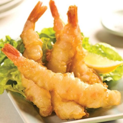 Creveți tempura (creveți tempura, Creveți în aluat