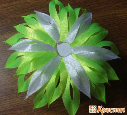Master class flori kanzashi de la o panglică îngustă cu mâinile (master-class) Maestrul flori clasa kanzashi de bandă îngustă, cu mâinile lor