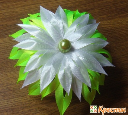 Master class flori kanzashi de la o panglică îngustă cu mâinile (kanzashi) Maestrul flori clasa kanzashi de bandă îngustă, cu mâinile lor