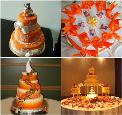 Orange tort la nunta - idei de design și decorarea cu fotografii (nunta) Orange tort la nunta - idei de design și decorarea cu fotografii