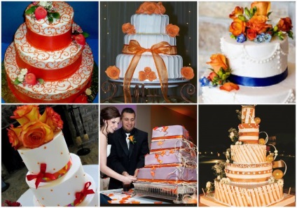 Orange tort la nunta - idei de design și decorarea cu fotografii (Orange) Orange tort la nunta - idei de design și decorarea cu fotografii