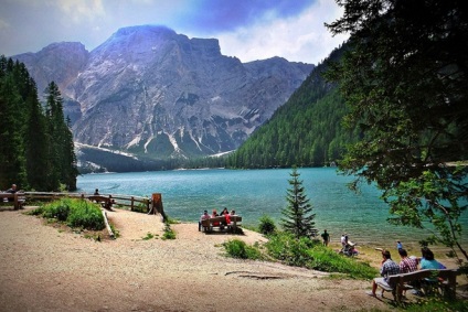 Pragser Wildsee Dolomiții (dolomit) Lacul Braies în Dolomiți