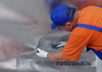 Pelicule de izolare de aburi - o parte la o stivă de încălzire, cum de a consolida (suprapuse) Pelicule de izolare de aburi - o parte la o stivă de încălzire, modul de consolidare
