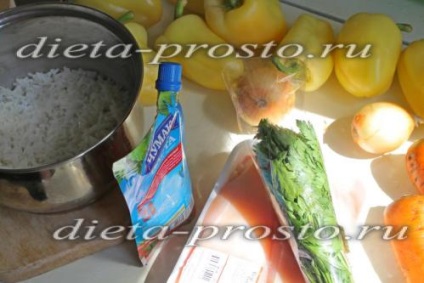 Pepper umplute cu carne de pui (ardei) Ardei umplute cu carne de pui